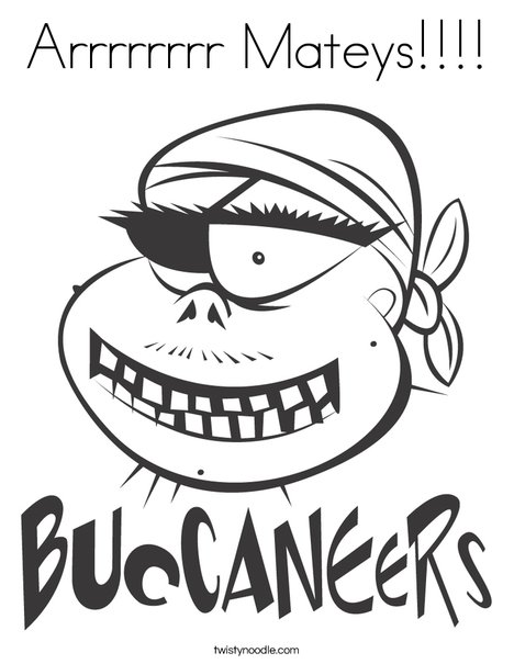 Buccaneers Pirate Coloring Page