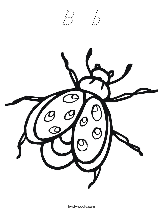B  b Coloring Page