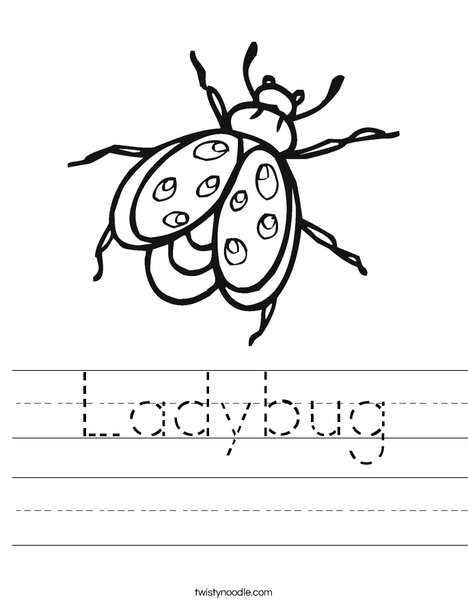 Ladybug Worksheet Twisty Noodle Ladybug Worksheet Twisty Noodle