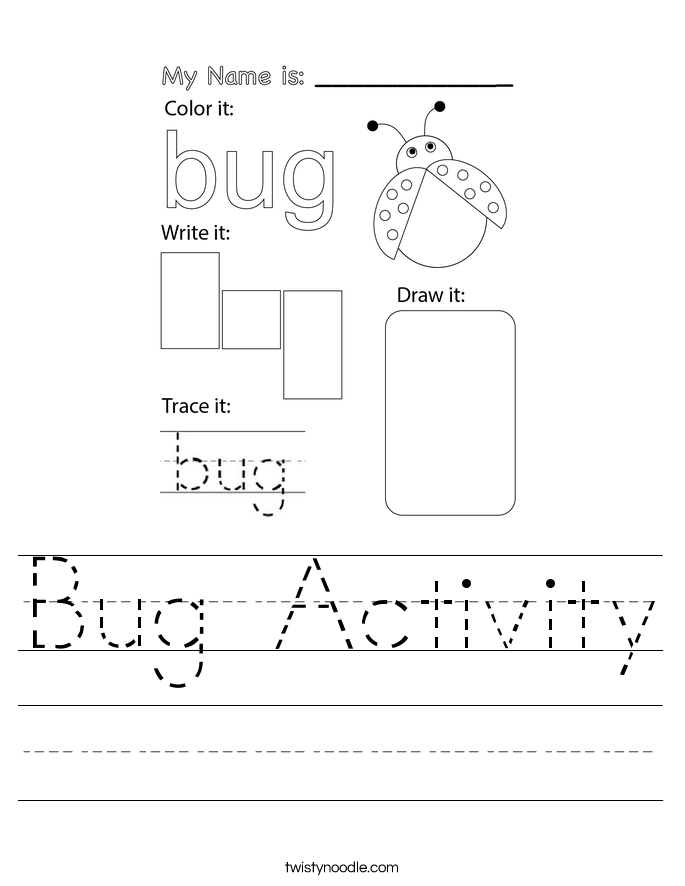 Bug Activity Worksheet