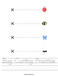 Bug Cutting Practice Worksheet