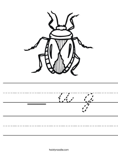 B is for Bug Worksheet