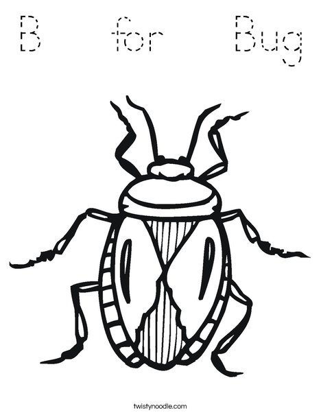 B is for Bug Coloring Page