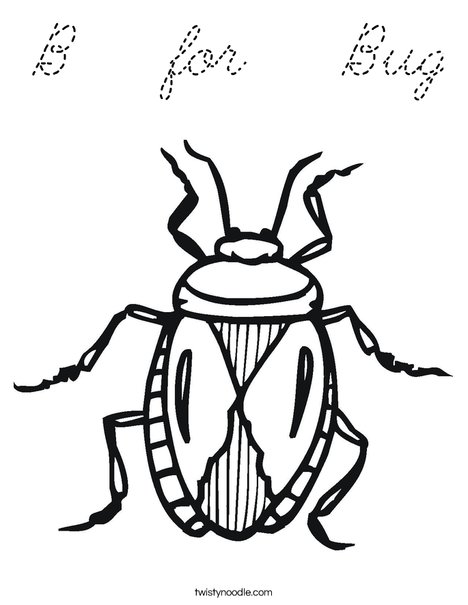 B is for Bug Coloring Page