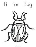B   for   Bug Coloring Page