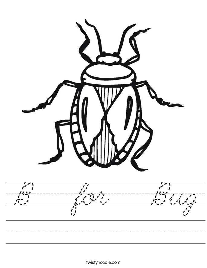 B   for   Bug Worksheet