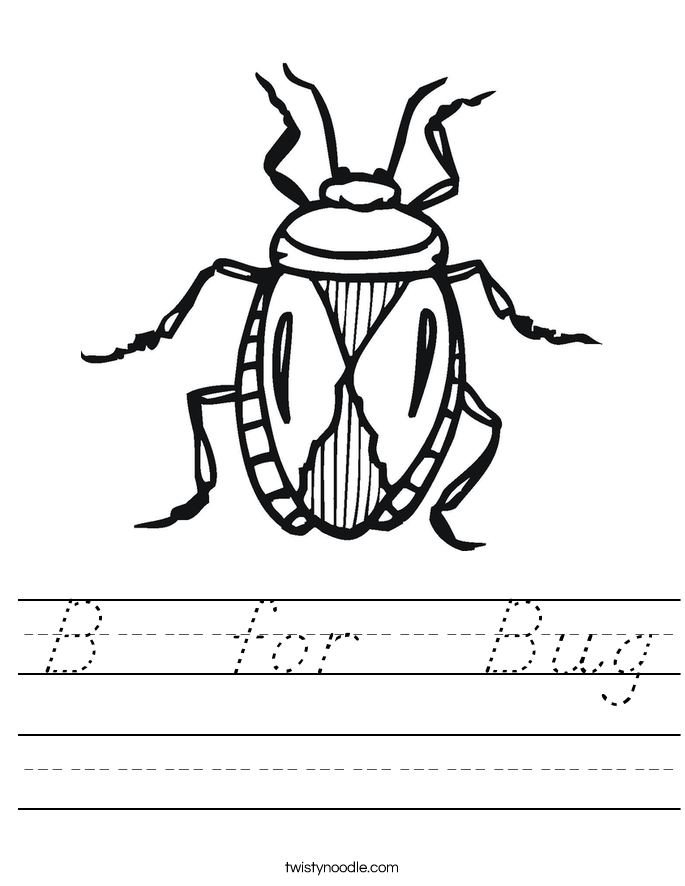 B   for   Bug Worksheet