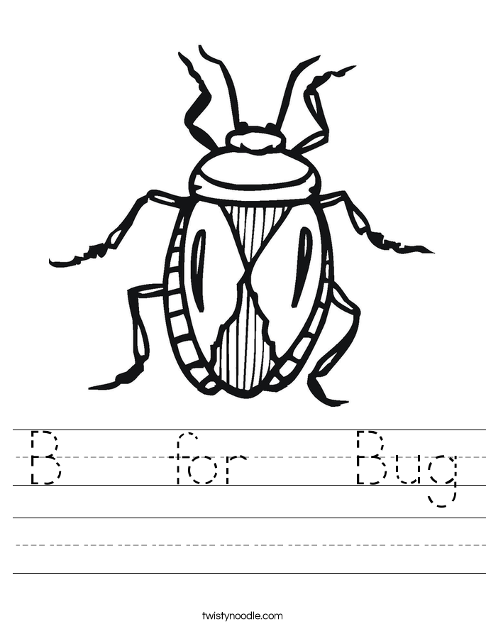 B   for   Bug Worksheet