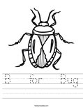 B   for   Bug Worksheet