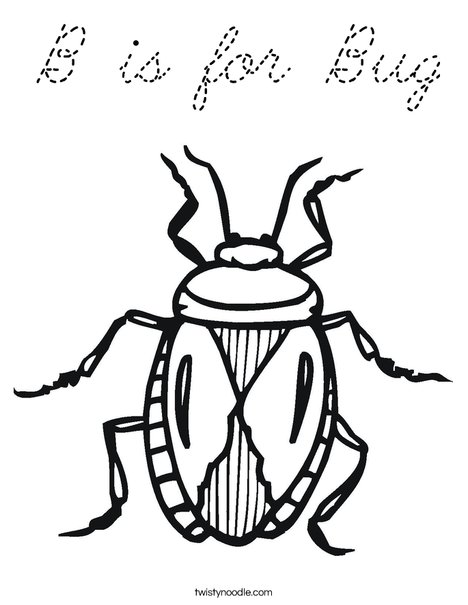 B is for Bug Coloring Page