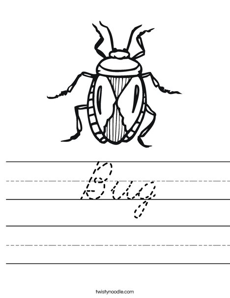 B is for Bug Worksheet