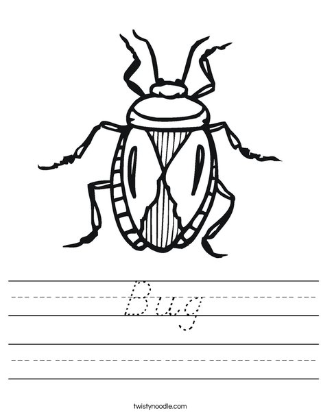 B is for Bug Worksheet
