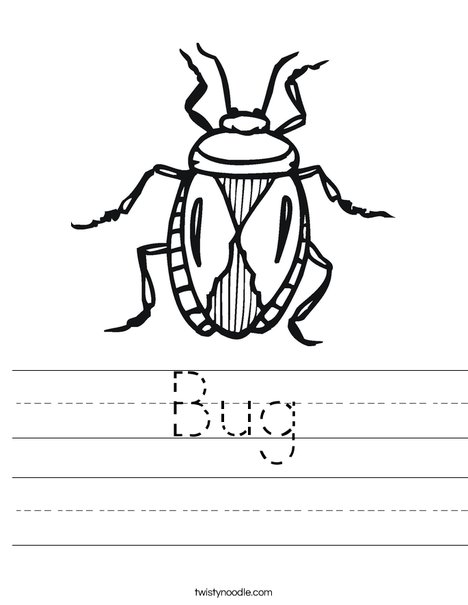 B is for Bug Worksheet