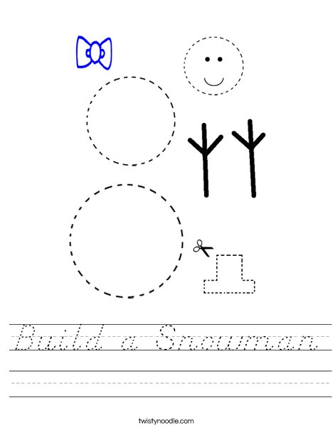 Build a Snowman Worksheet