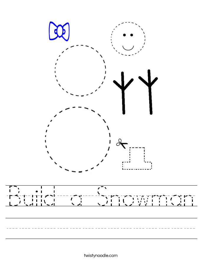 Build a Snowman Worksheet