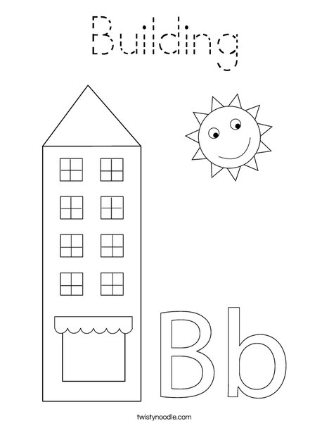 Building Coloring Page