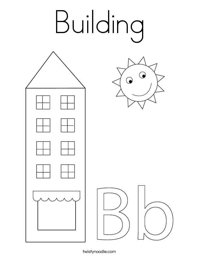 Building Coloring Pages 7