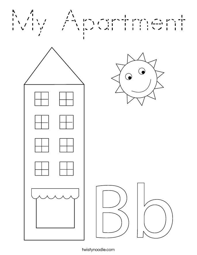 My Apartment Coloring Page