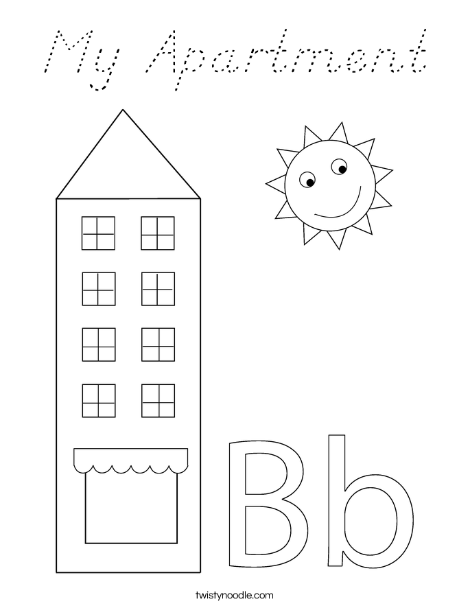 My Apartment Coloring Page