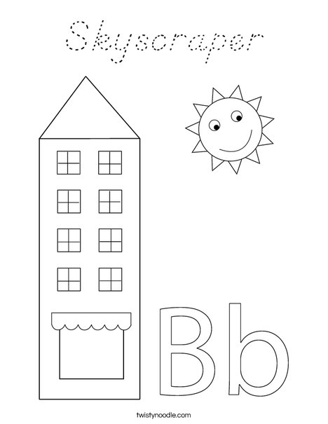 Building Coloring Page