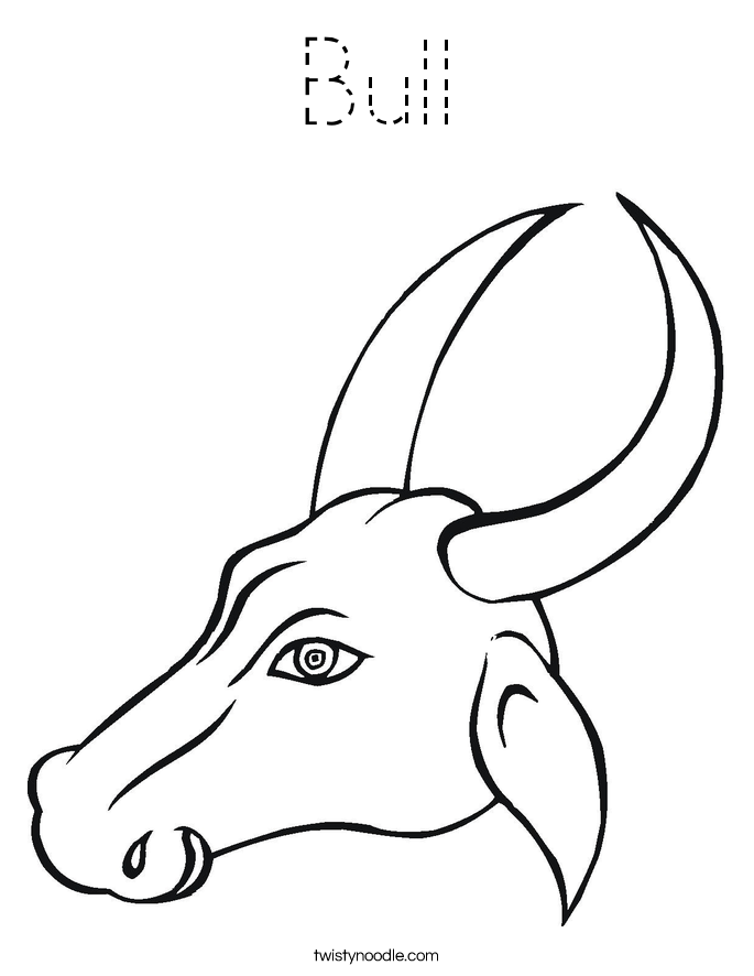 Bull Coloring Page
