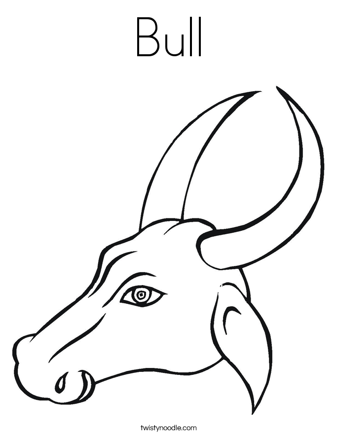 Bull Coloring Page