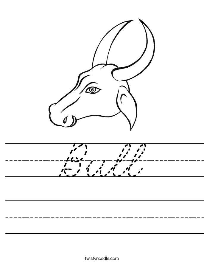Bull Worksheet