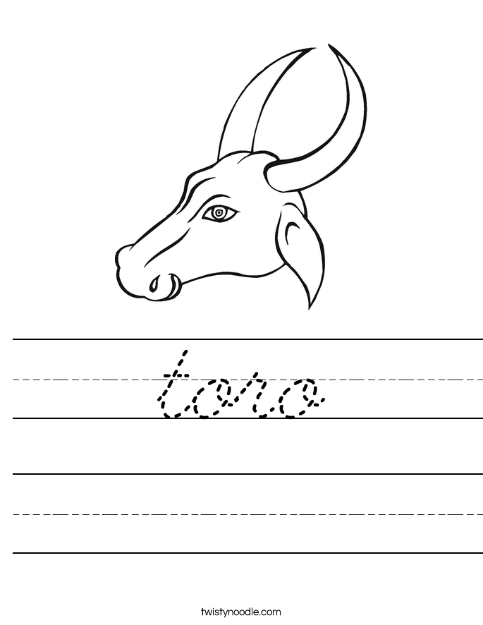 toro Worksheet