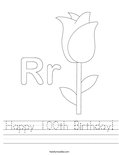 Happy 100th Birthday! Worksheet