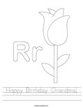Happy Birthday Grandma! Worksheet