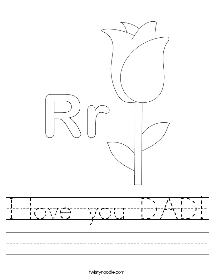 I love you DAD! Worksheet