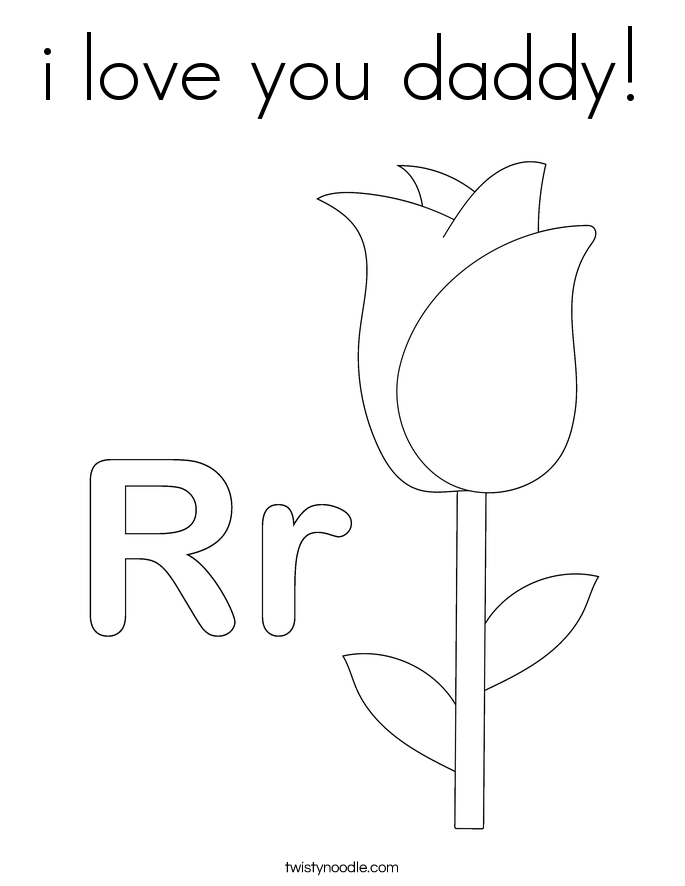 i love you daddy! Coloring Page