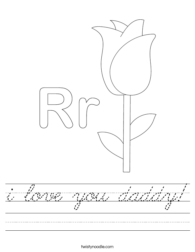 i love you daddy! Worksheet