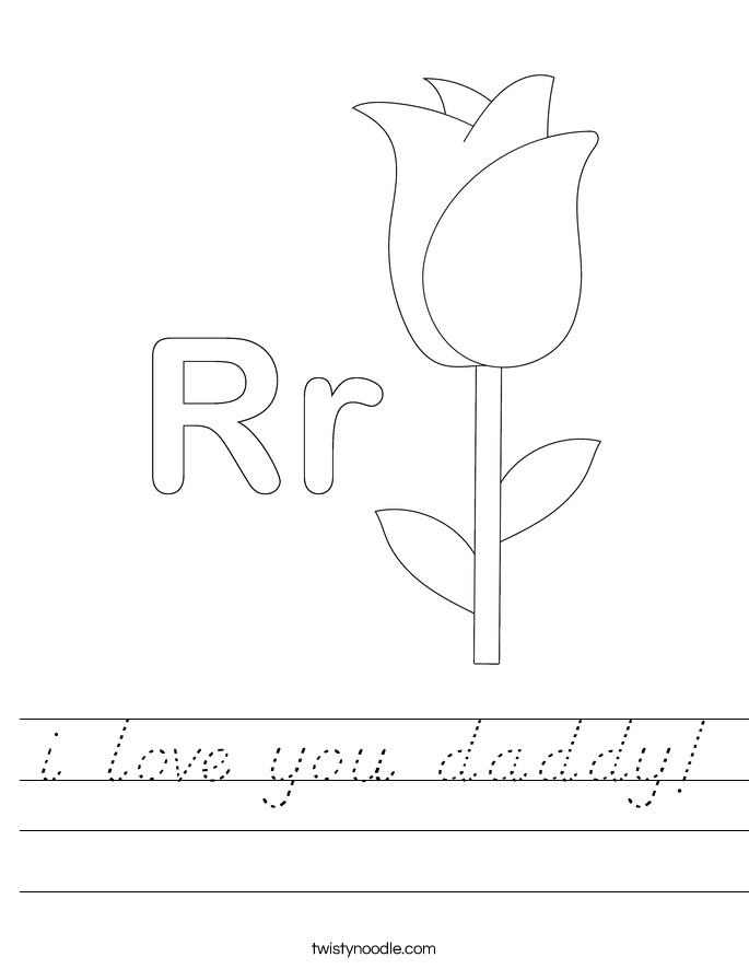 i love you daddy! Worksheet