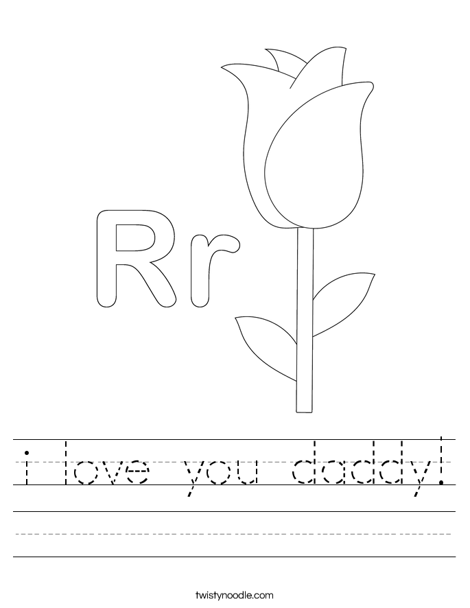 i love you daddy! Worksheet