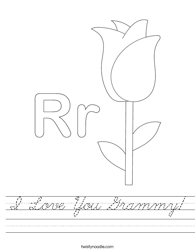 I Love You Grammy! Worksheet