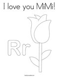I love you MiMi! Coloring Page