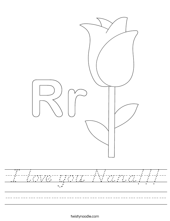 I love you Nana!!! Worksheet