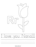 I love you Nana!!! Worksheet