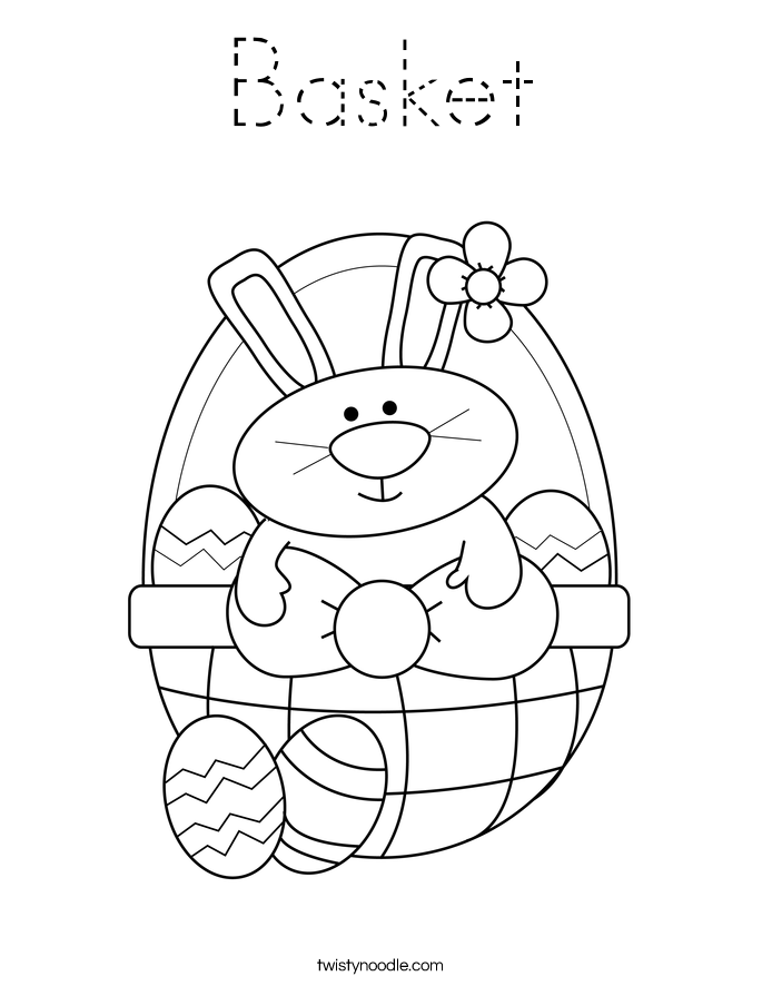 Basket Coloring Page