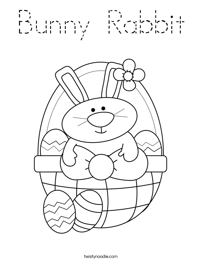 Bunny Rabbit Coloring Page