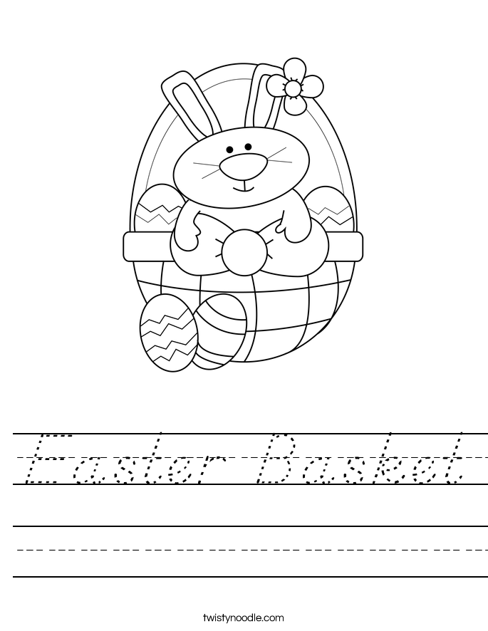 Easter Basket Worksheet