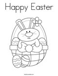  Happy Easter  Coloring Page