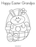 Happy Easter Grandpa Coloring Page