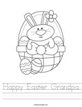 Happy Easter Grandpa Worksheet