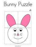 Bunny Puzzle Coloring Page