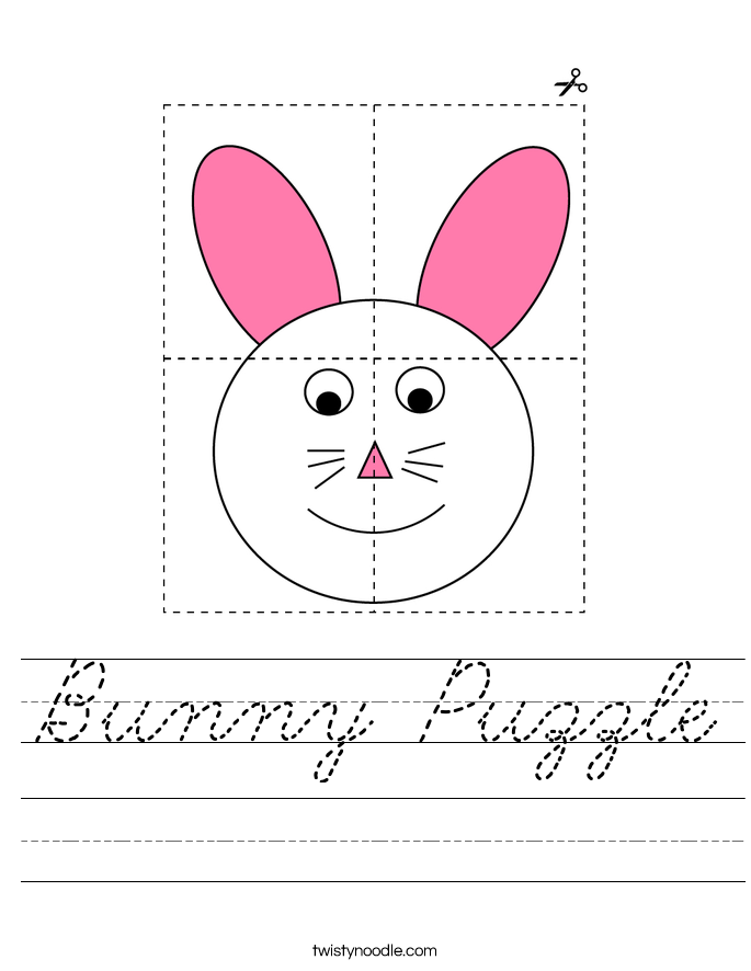 Bunny Puzzle Worksheet