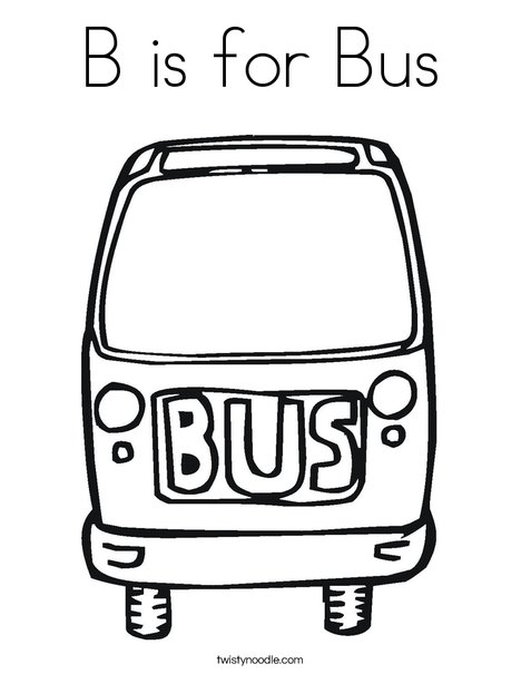 Bus Coloring Page