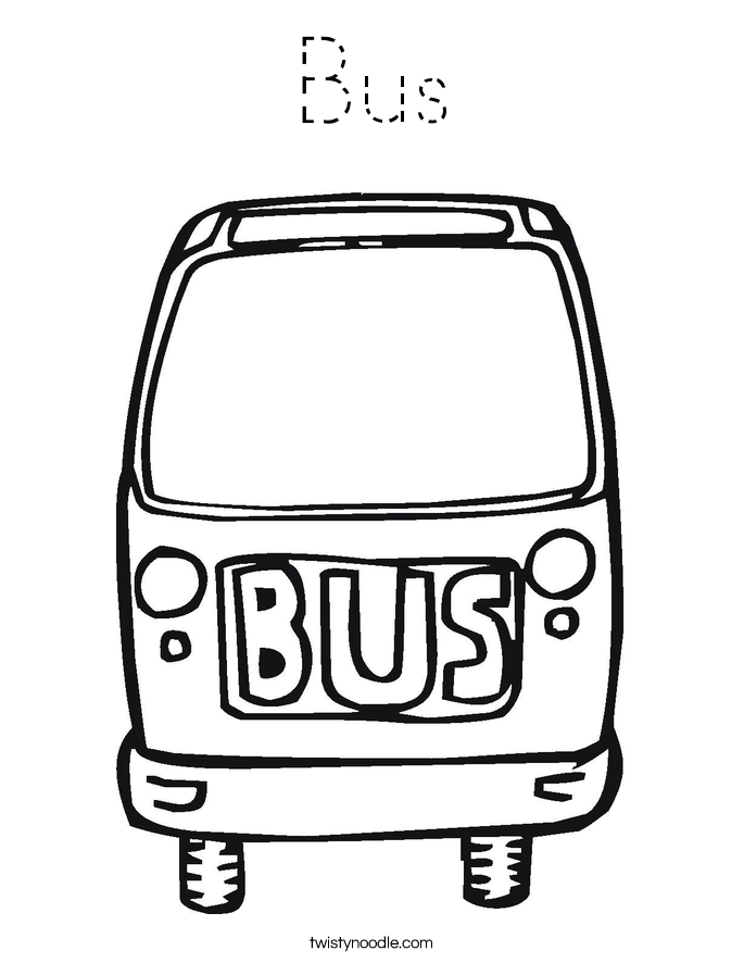 Bus Coloring Page