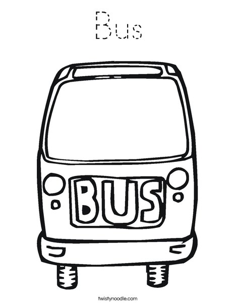 Bus Coloring Page